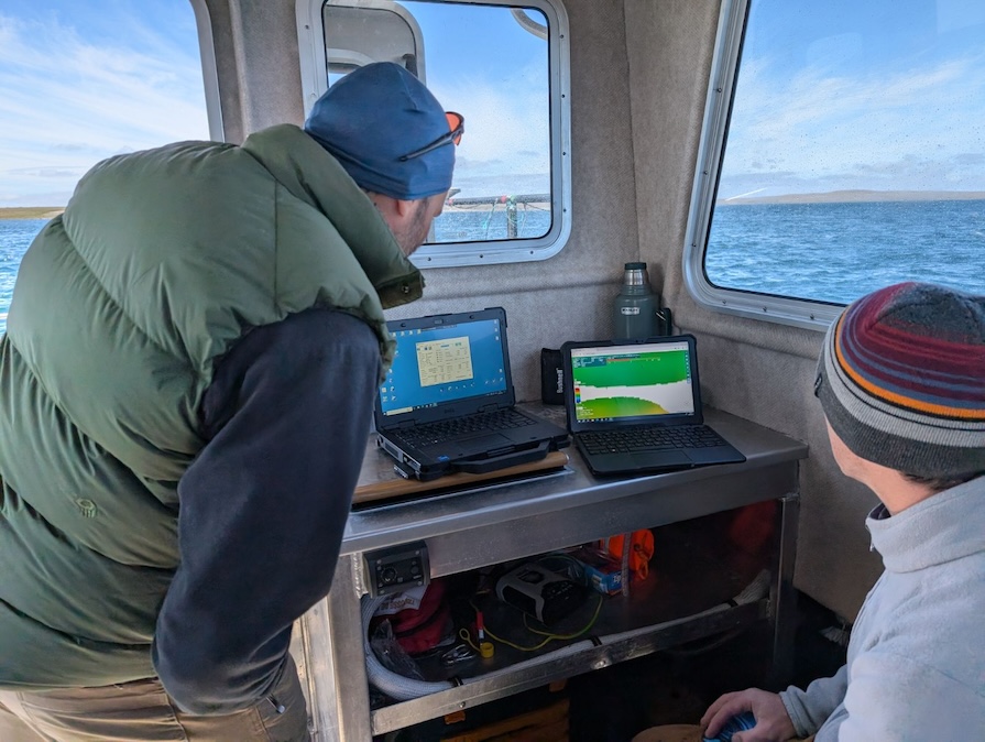 CHS Quebec hydrographers collecting data with NORBIT DCT
